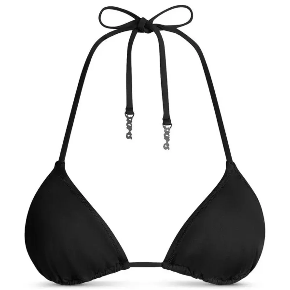 SKIMS Signature Swim Triangle Bikini Top with Logo Accents NWT Small Rare - Picture 1 of 9